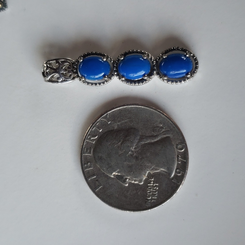 Sterling Silver Lapis Lazuli Pendant - Picture 4 of 4